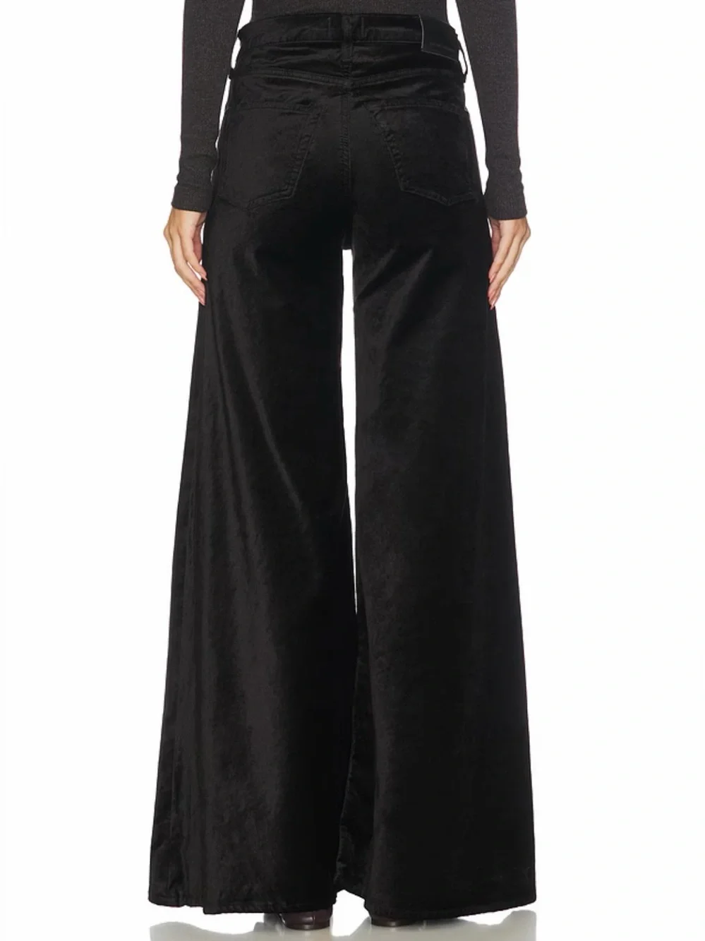 Citizens of Humanity Amari Ultra in Black Velvet Wide Leg Pants Women’s Size 27